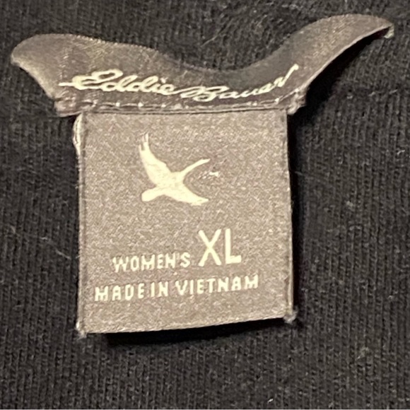 Black and White Plaid Eddie Bauer Hooded Button Up Shirt - Picture 6 of 10